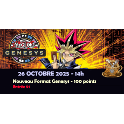 Inscriptions Tournoi YuGiOh format Genesys - 28 places - 26 Octobre