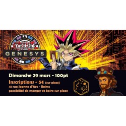 Inscriptions Tournoi YuGiOh format Genesys - 28 places - 29 mars