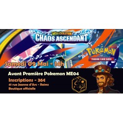 Inscriptions Avant Première Pokemon Mega Evolution ME04 Samedi 09 Mai 14h - VF